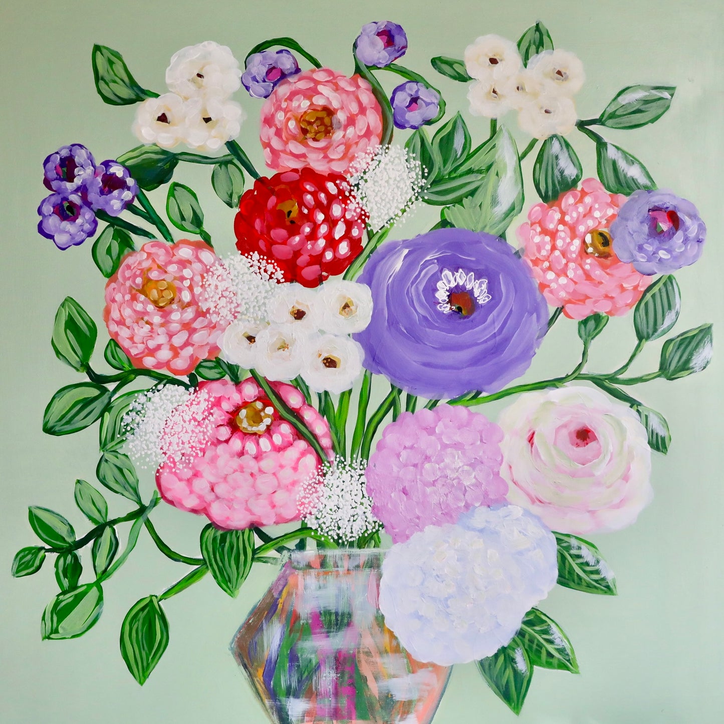 Lavender & Sage 30x30 Framed