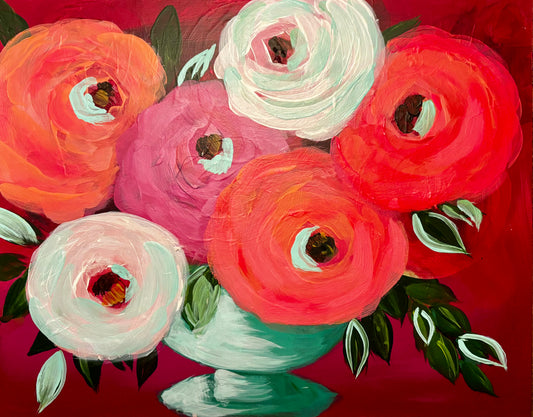 Crimson Bloom 11x14