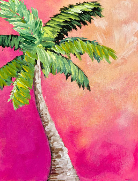 Sunset Palm 11x14