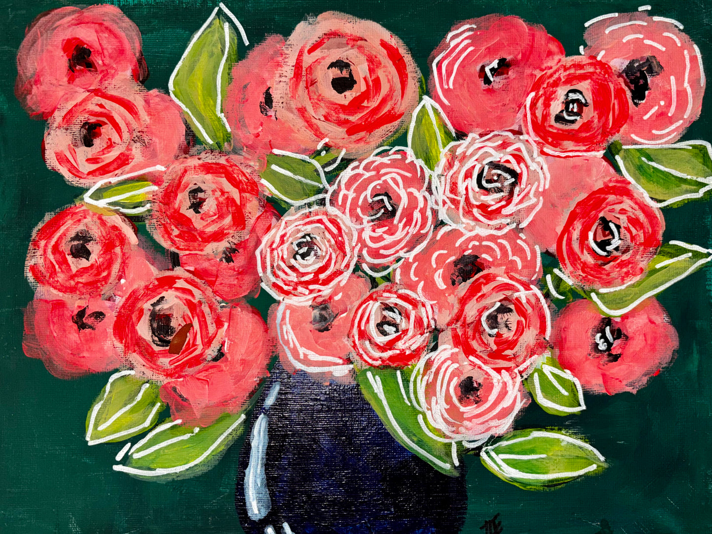 Emerald Rose 9x12