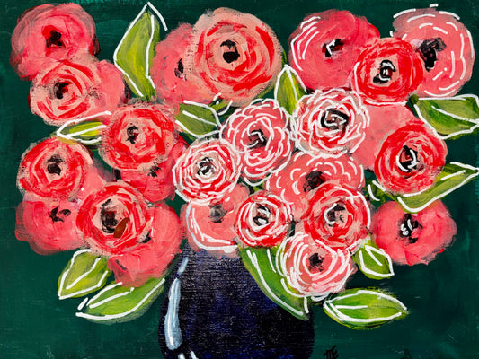 Emerald Rose 9x12