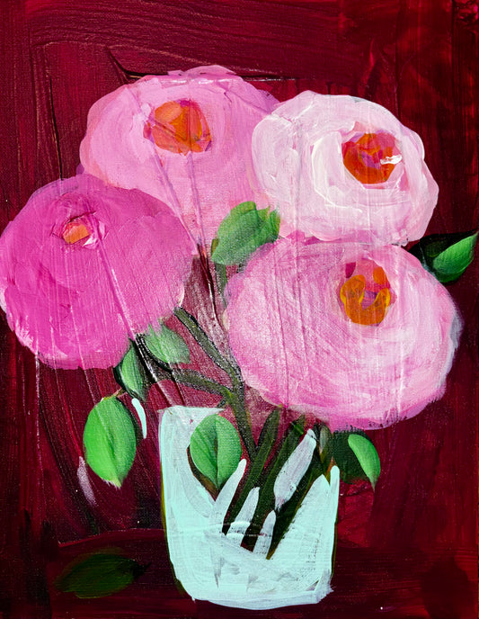 Blush on Burgundy 11x14