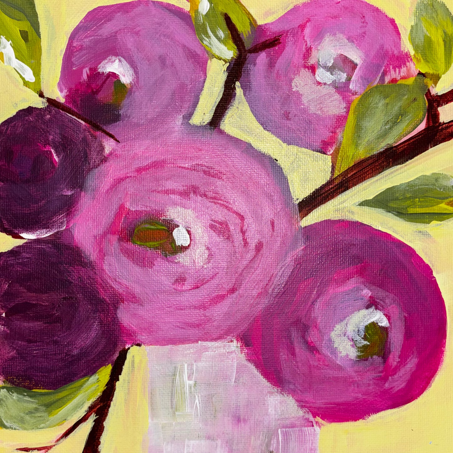 Plum Petal Study 8x8