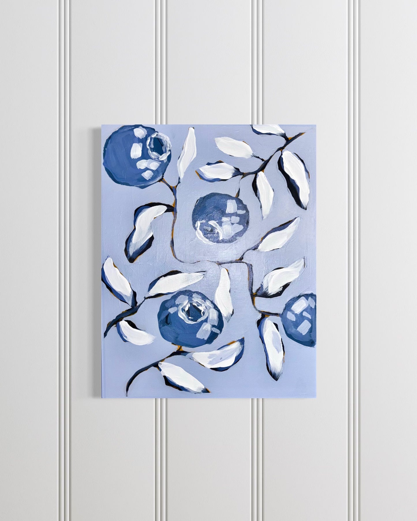 Framed Blueberry Bush 16x20