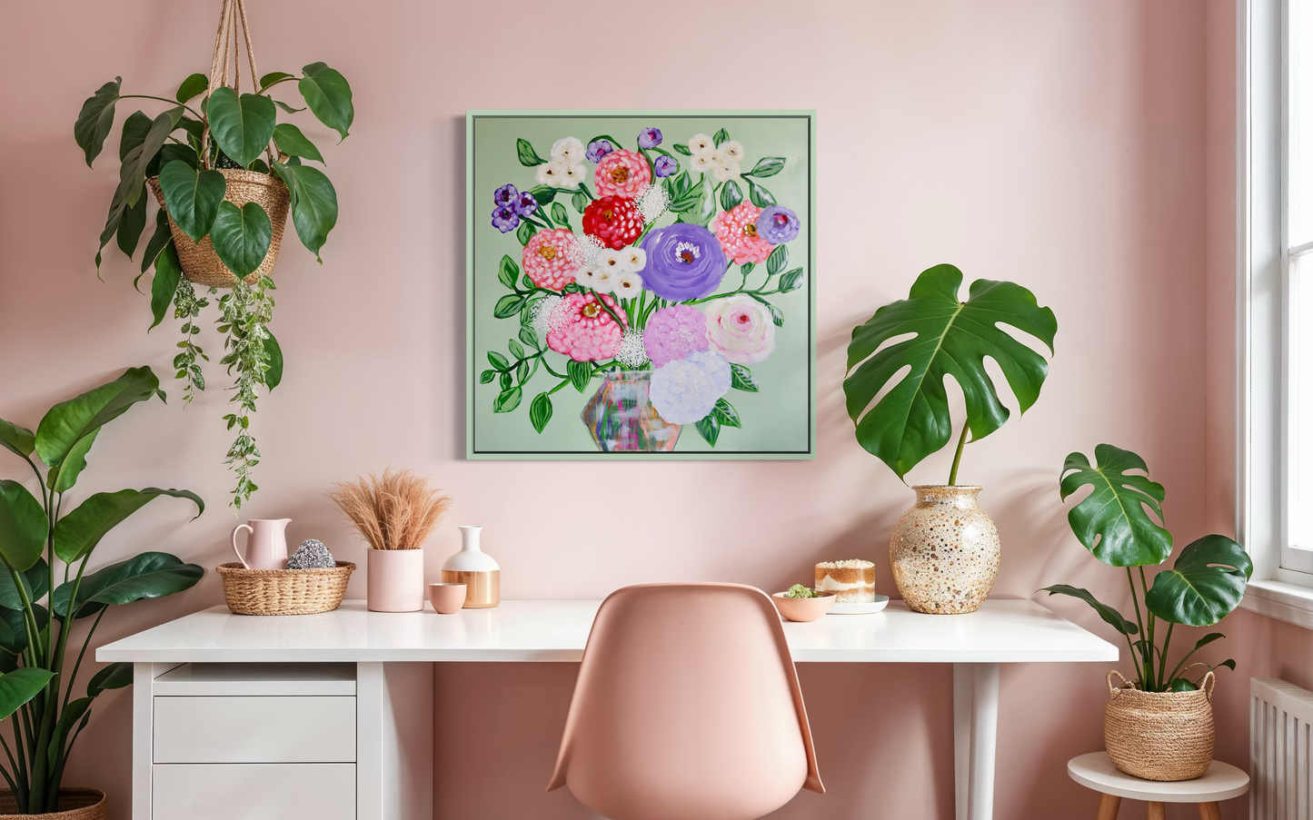 Lavender & Sage 30x30 Framed