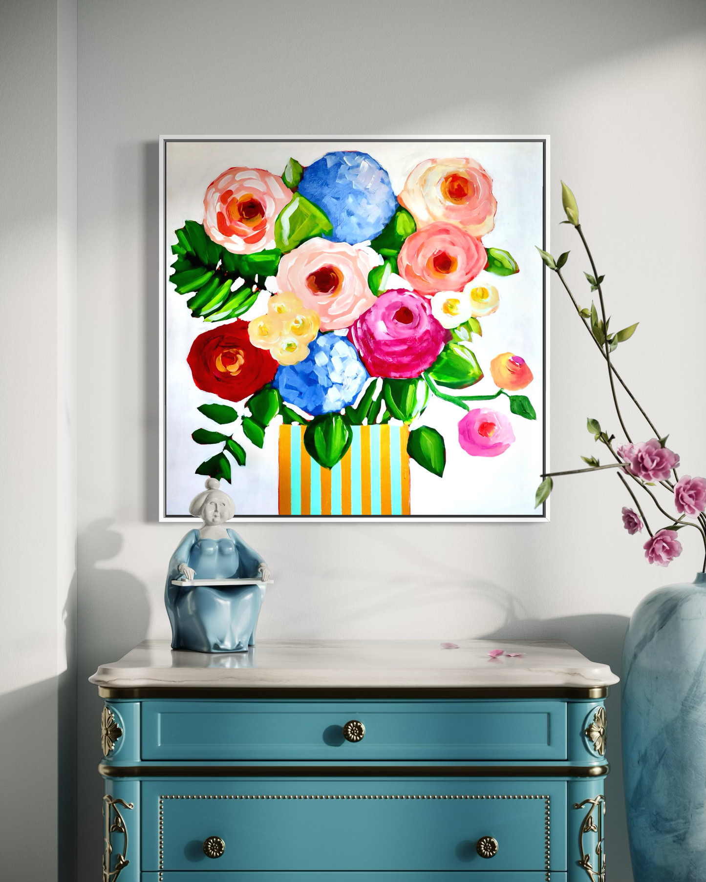 Cabana Vase 30x30 Framed
