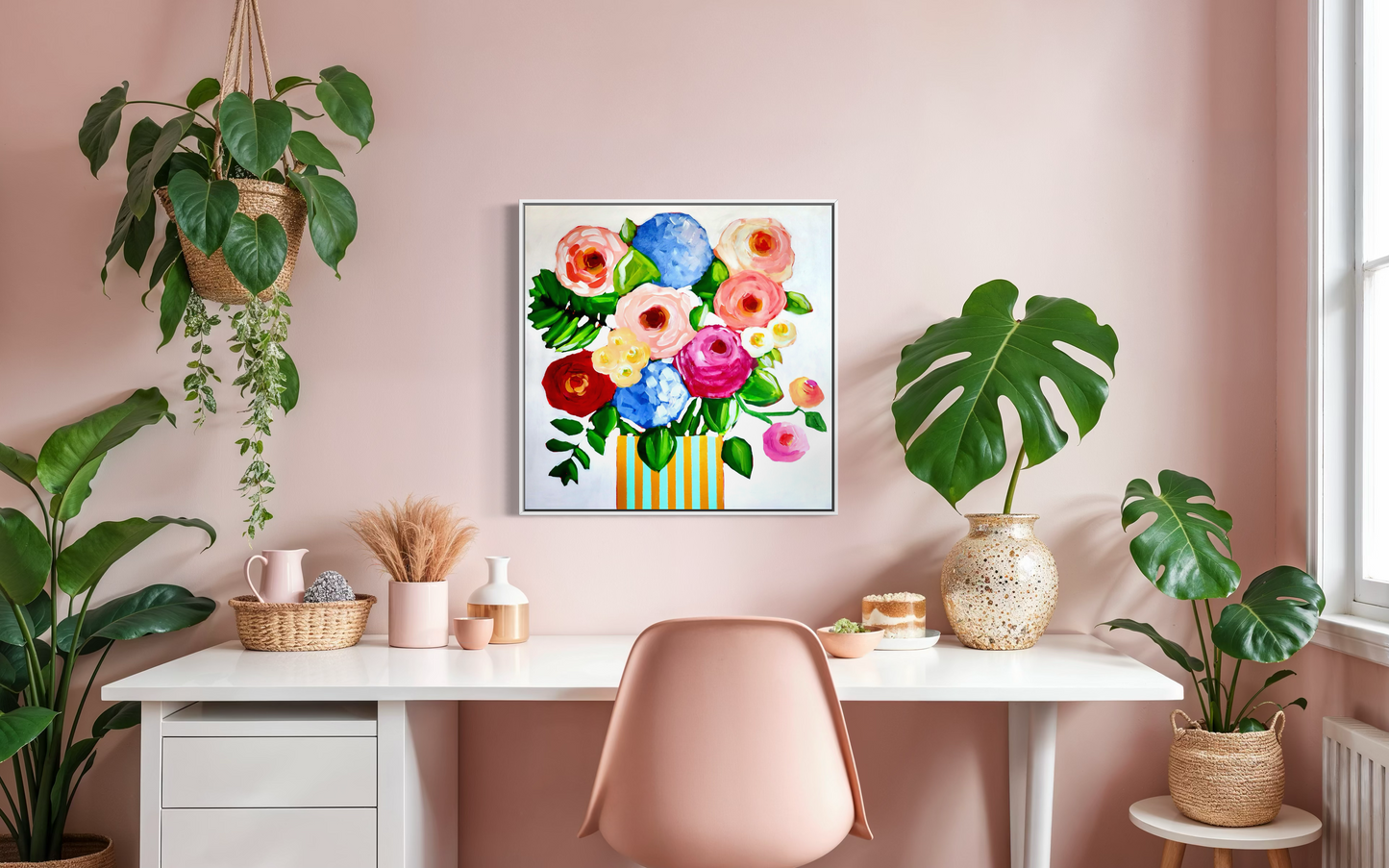 Cabana Vase 30x30 Framed
