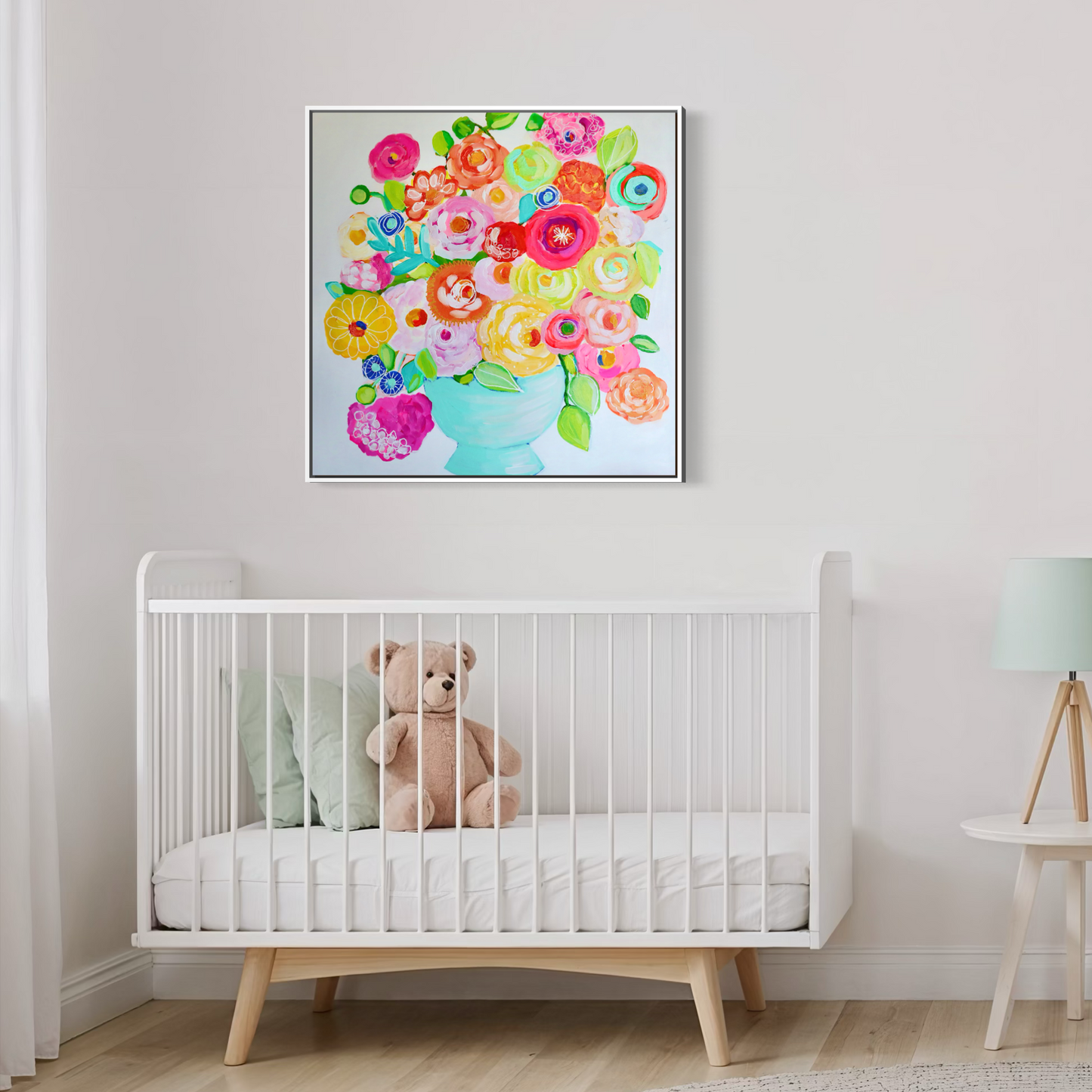 Peony Party 30x30 Framed