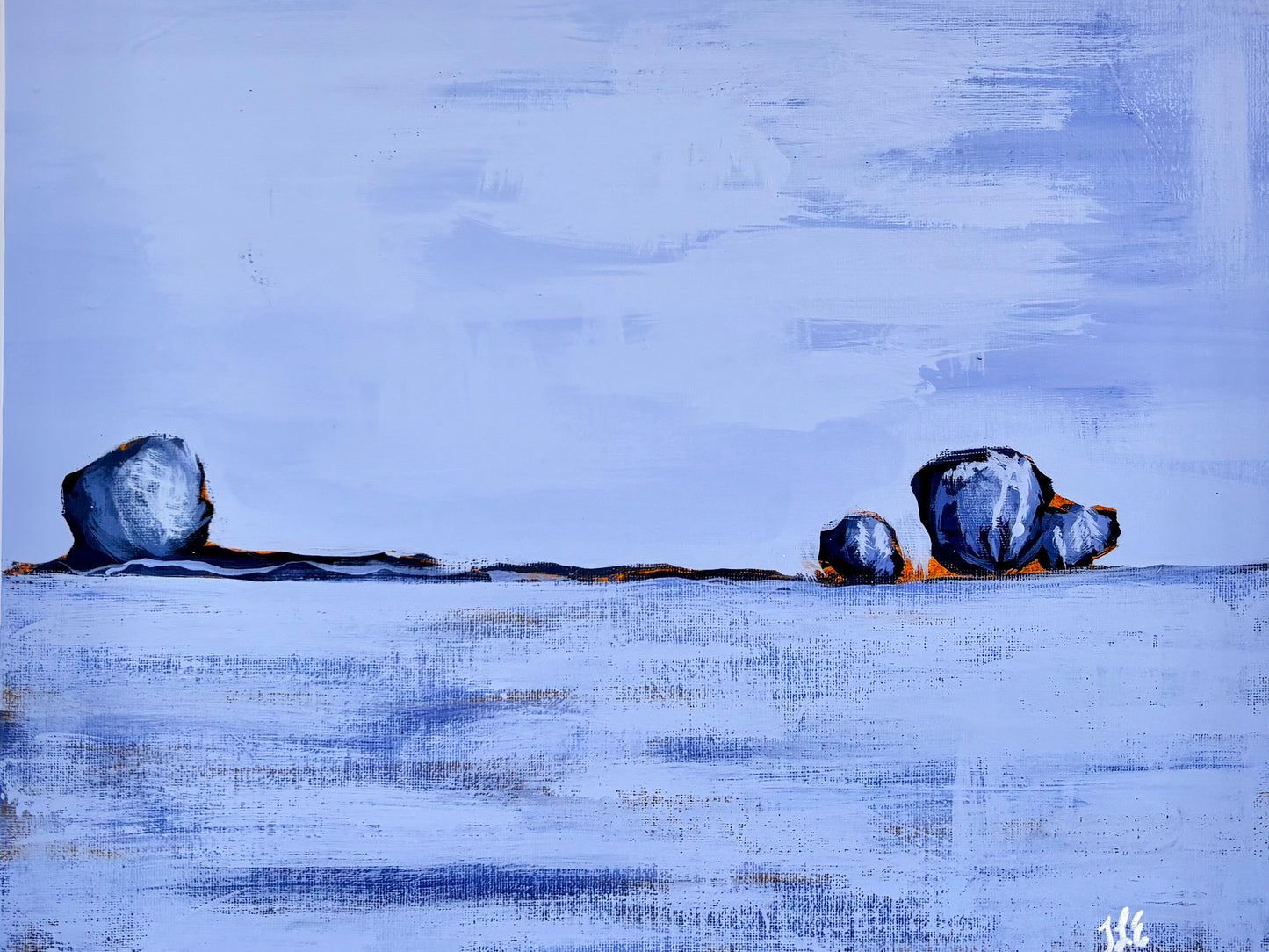 Quiet Blue Horizon 11x14