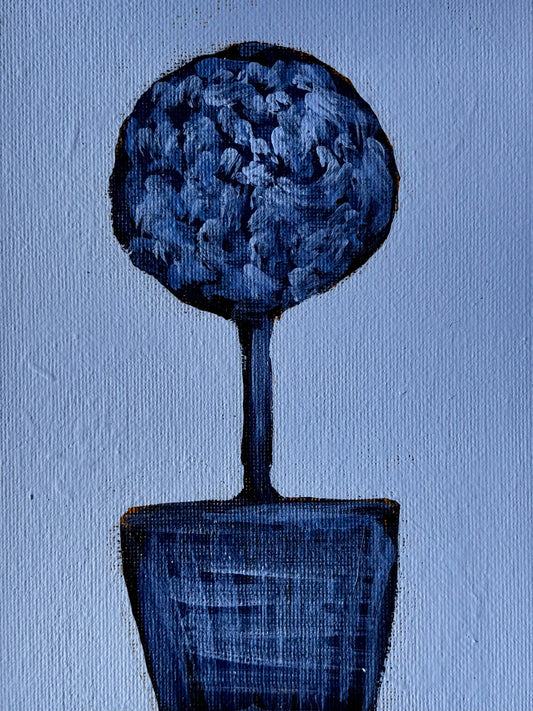 Blue Topiary 5x7