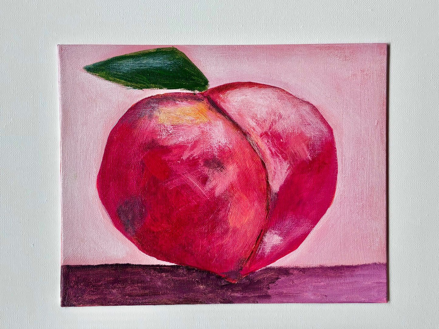 Fresh Peach 8x10 on Canvas Board