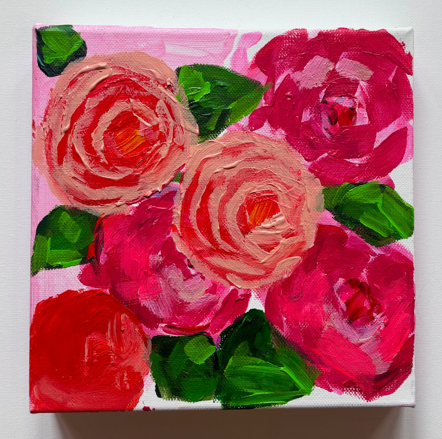 Small Bouquet 8x8x2 on Canvas