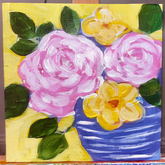 Honey Pot Roses 8x8