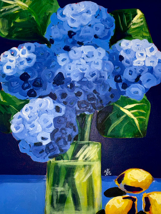 Hydrangeas and Lemons 24x30"