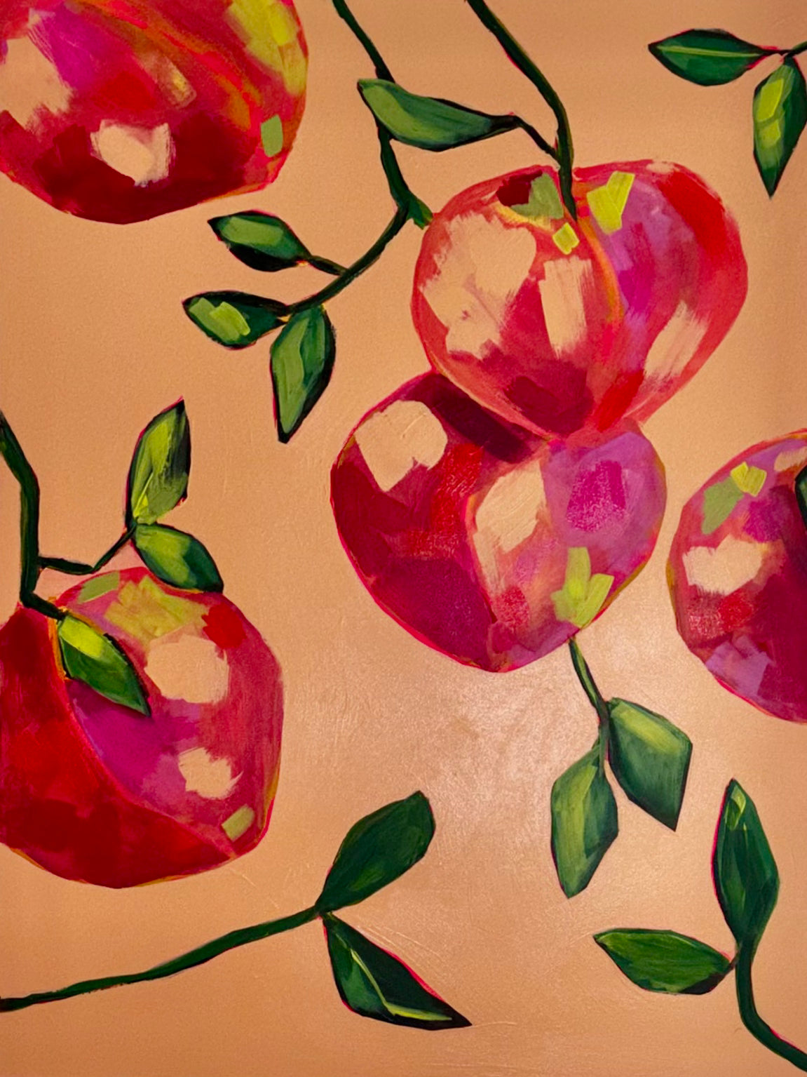 Large peaches 24x30"
